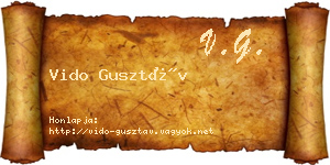 Vido Gusztáv névjegykártya