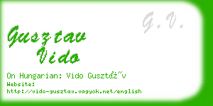 gusztav vido business card